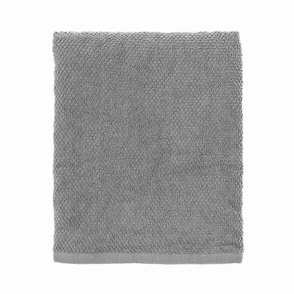 Asciugamani ospite per bagno 100% cotone grigio 40x60 cm - Image 4