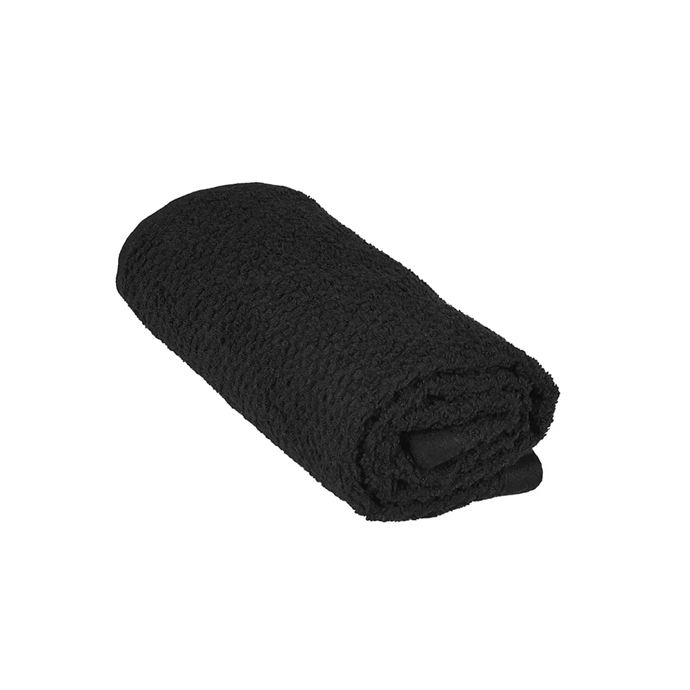 Asciugamani ospite per bagno 100% cotone nero 40x60 cm - Image 3