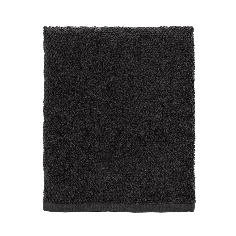 Asciugamani ospite per bagno 100% cotone nero 40x60 cm - Image 4