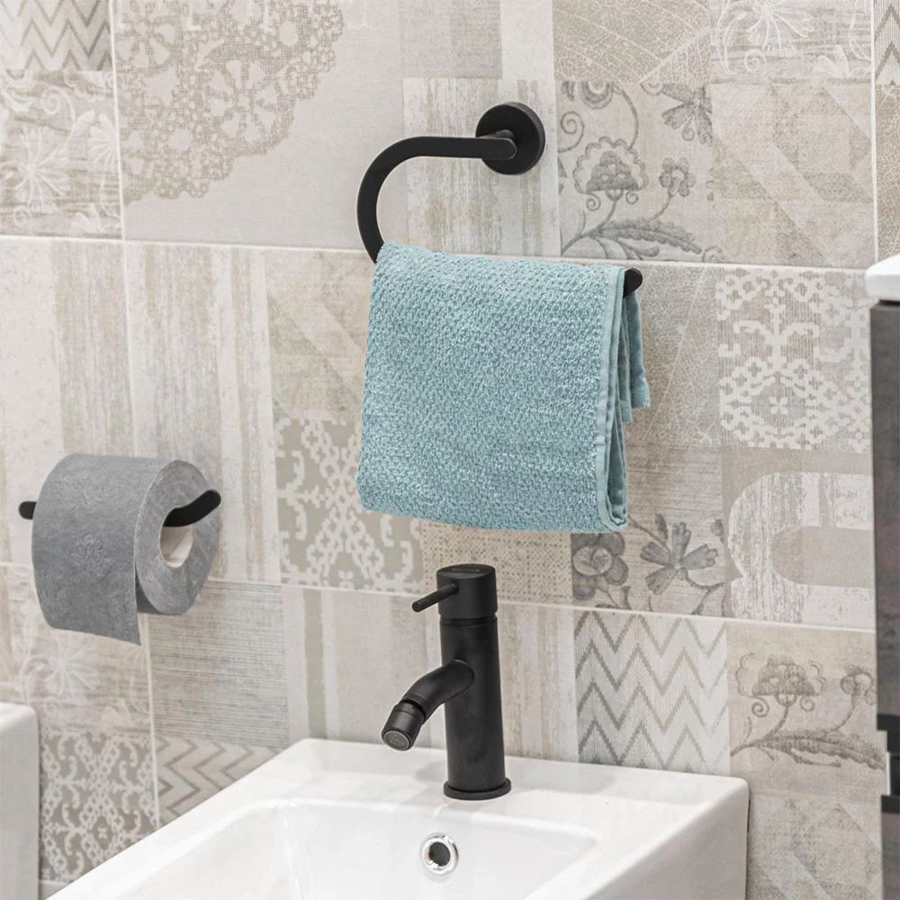 Asciugamani ospite per bagno 100% cotone verde acqua 40x60 cm - Image 5
