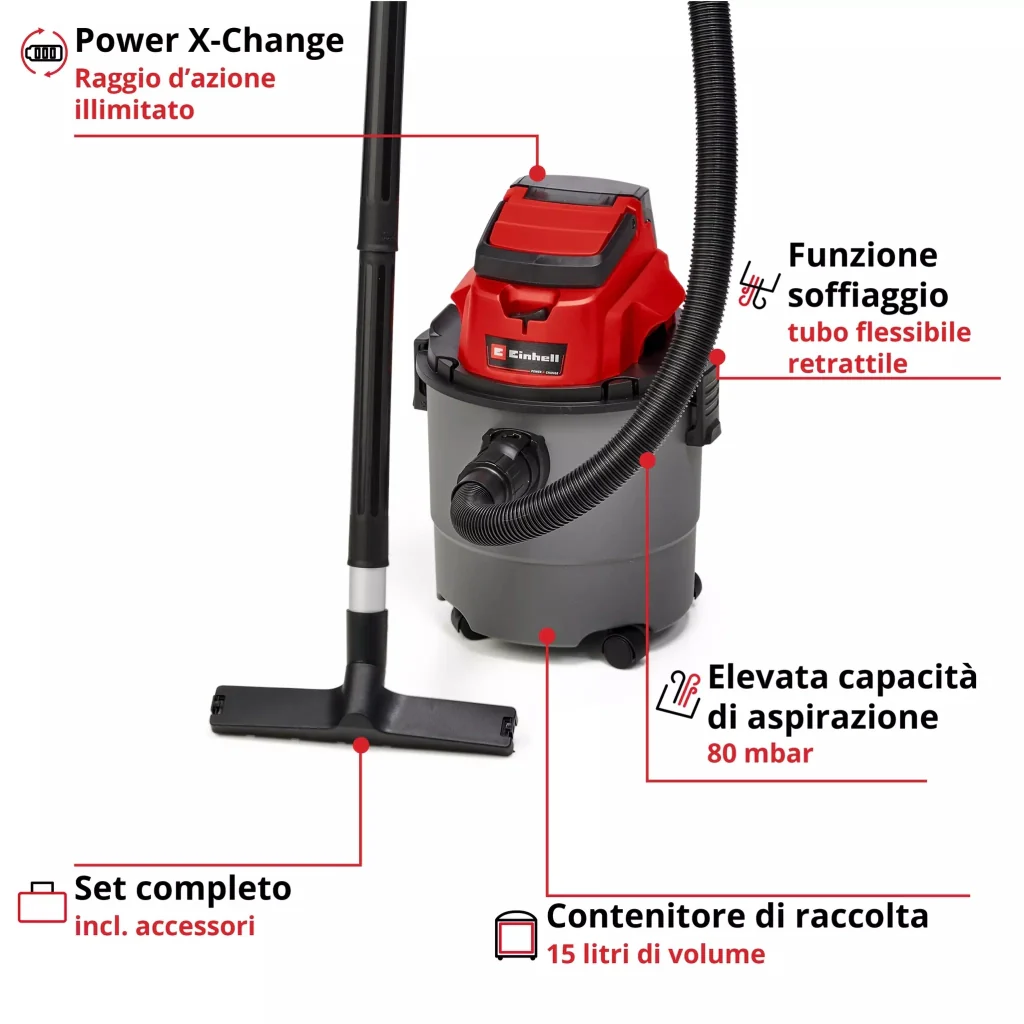 Einhell ASPIRA SOLIDI E LIQUIDI TC/VC18/15LI S-SOLO 15L. - Image 5