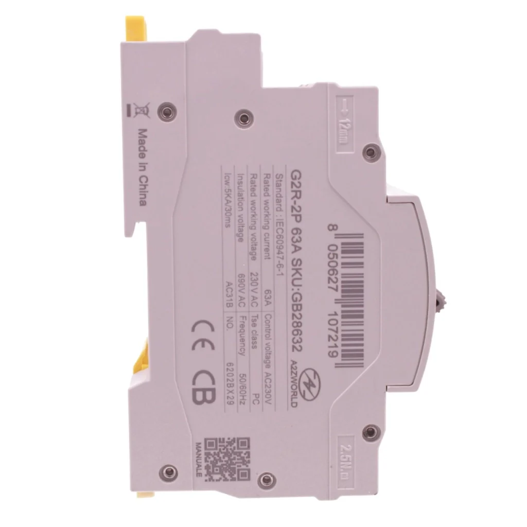 ATS Commutatore di Trasferimento Automatico Doppio Alimentazione 63A AC 230V Per Fotovoltaico, Disponibili 2P 4P (2P) - Image 5