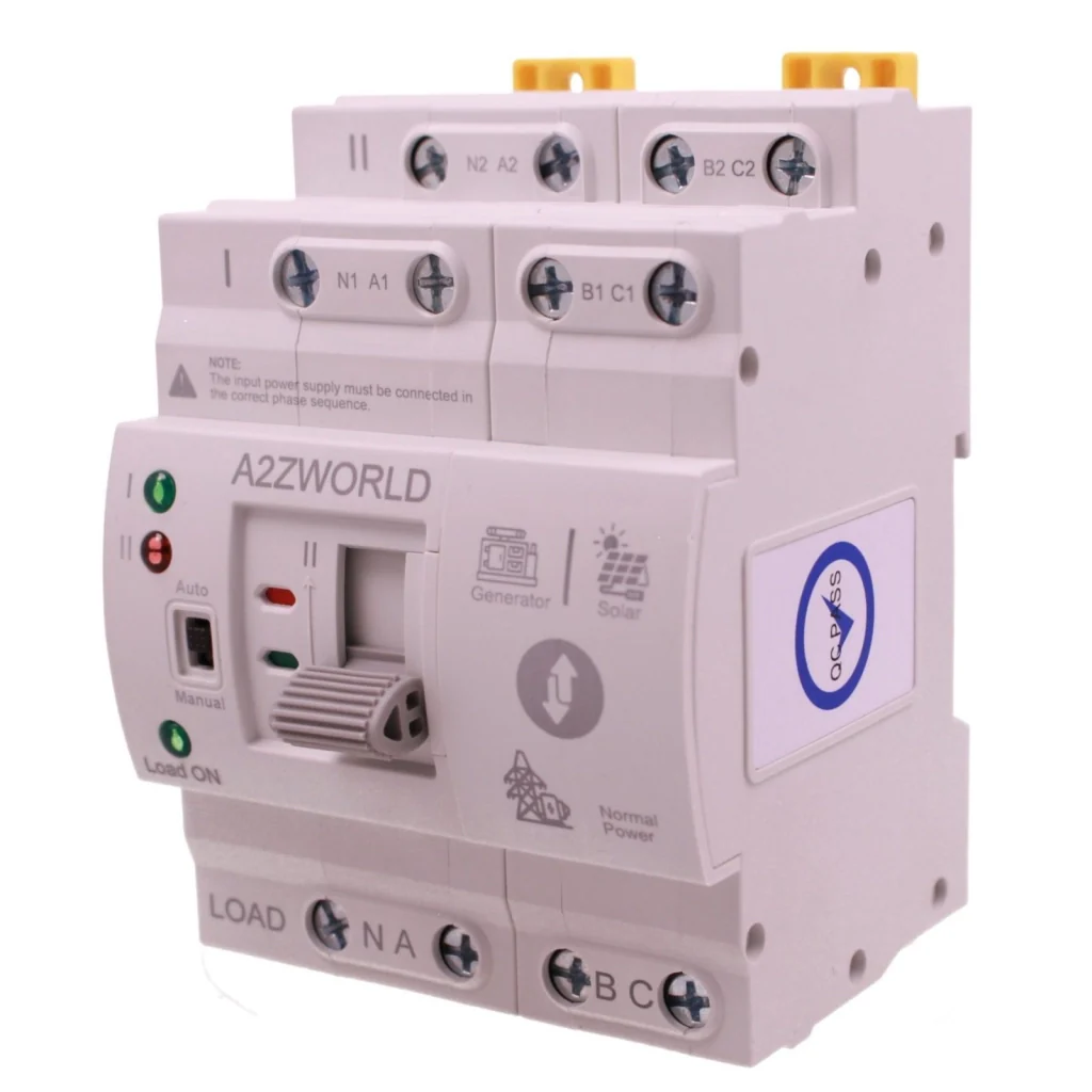 ATS Commutatore di Trasferimento Automatico Doppio Alimentazione 63A AC 230V Per Fotovoltaico, Disponibili 2P 4P (4P) - Image 3