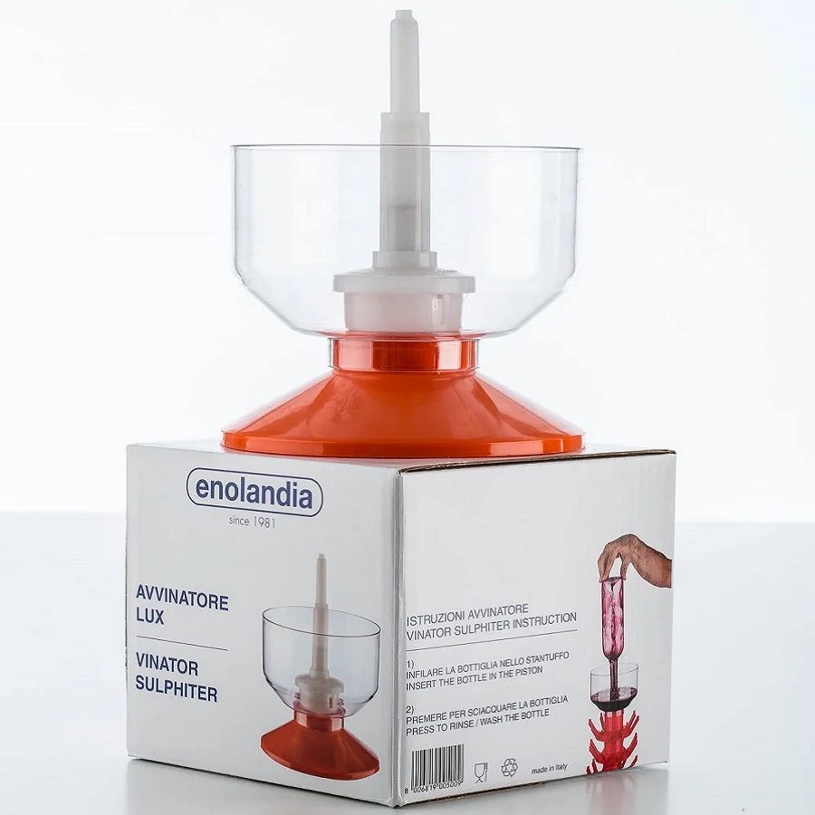AVVINATORE 'LUX' vaschetta trasparente - rosso  - ENOLANDIA - Image 2