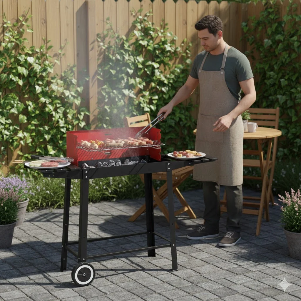 Barbecue a Carbone Afrodite Kasart Acciaio Verniciato 85,5 x 44 x 82 cm - Image 2