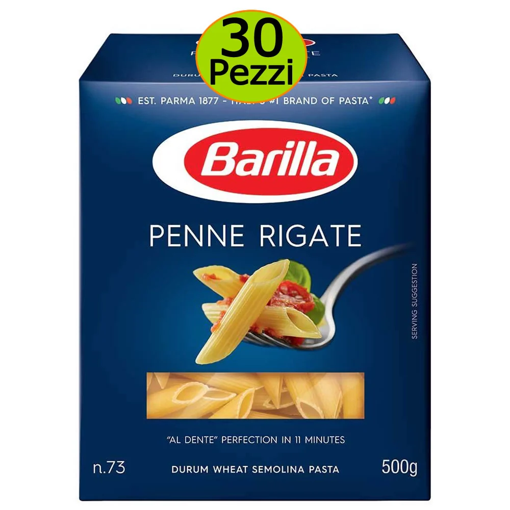 Barilla pasta penne rigate n 73 mutipack 30 pezzi 500 grammi cadauno