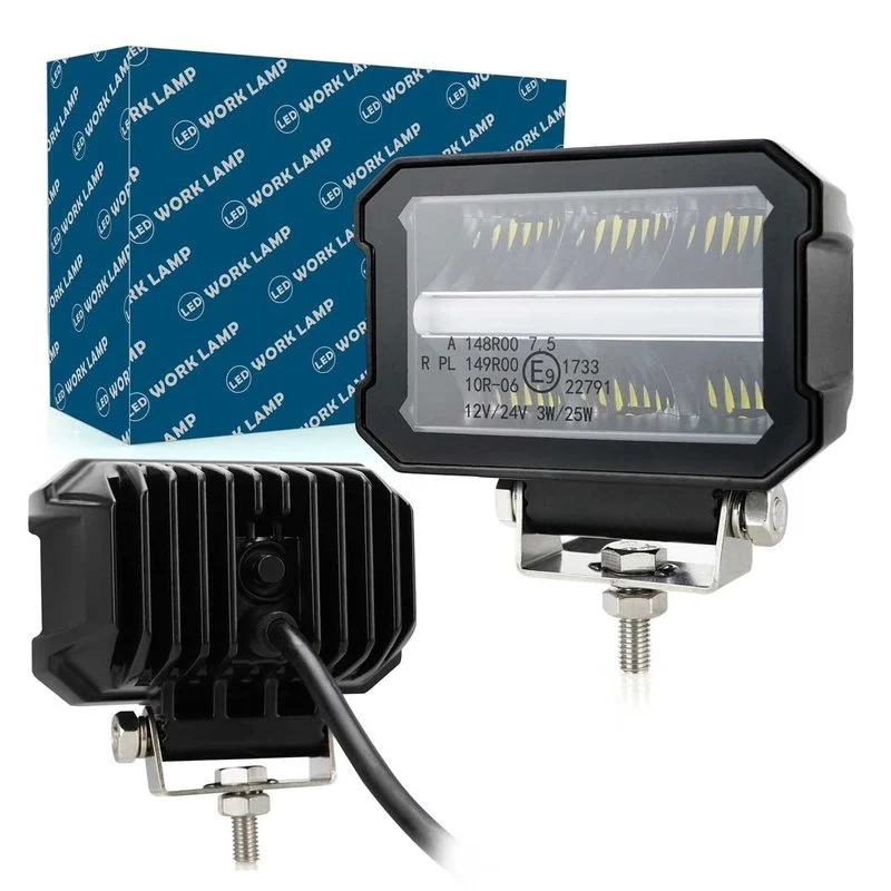 Barra Led Fuoristrada 4,7'' 30W 2800LM 12V 24V IP67 6000K Luci DRL Bianco e Frecce Arancione Incorporato - Image 3