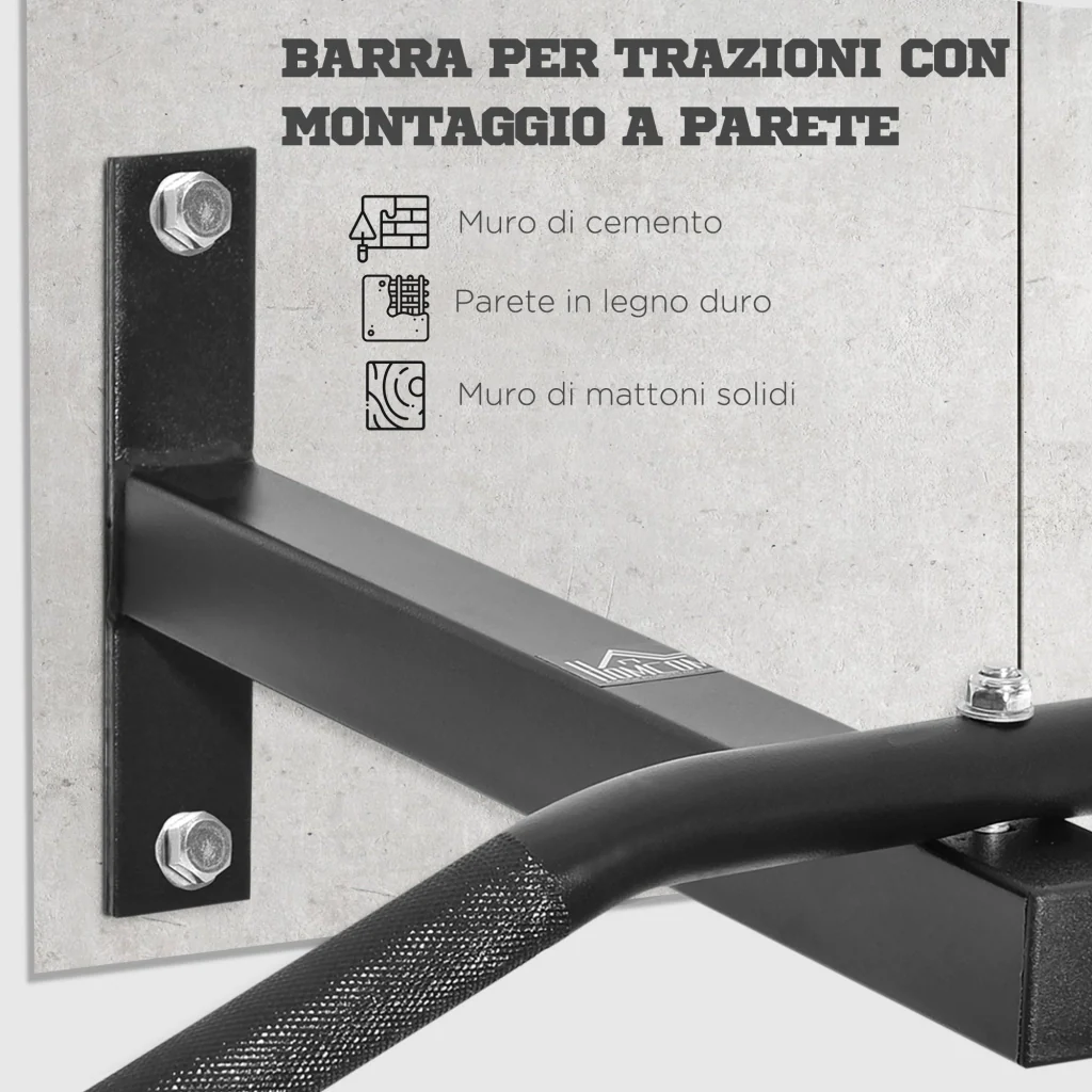 Barra Trazioni a Muro con Struttura in Acciaio 116x43x20 cm - Image 5