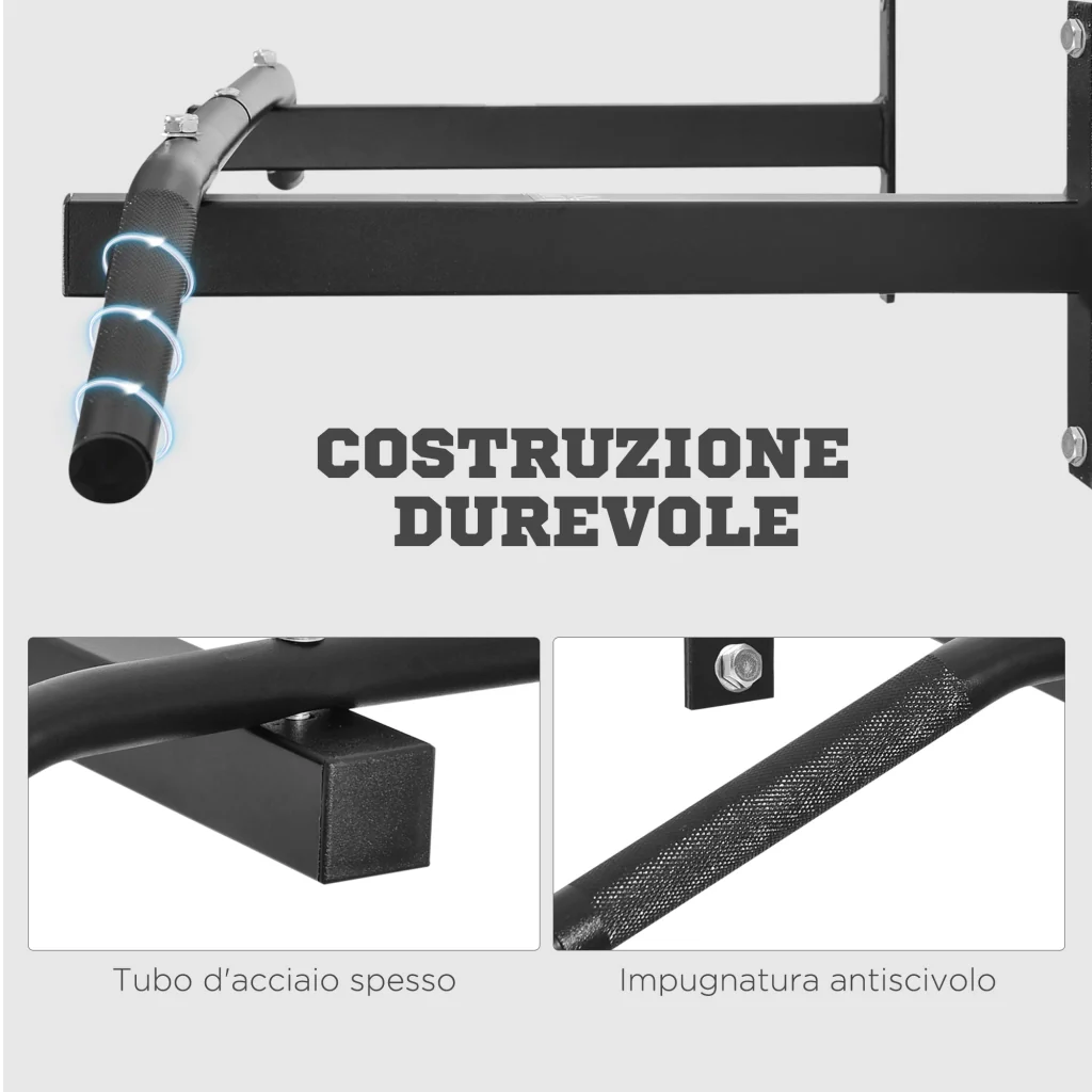Barra Trazioni a Muro con Struttura in Acciaio 116x43x20 cm - Image 6