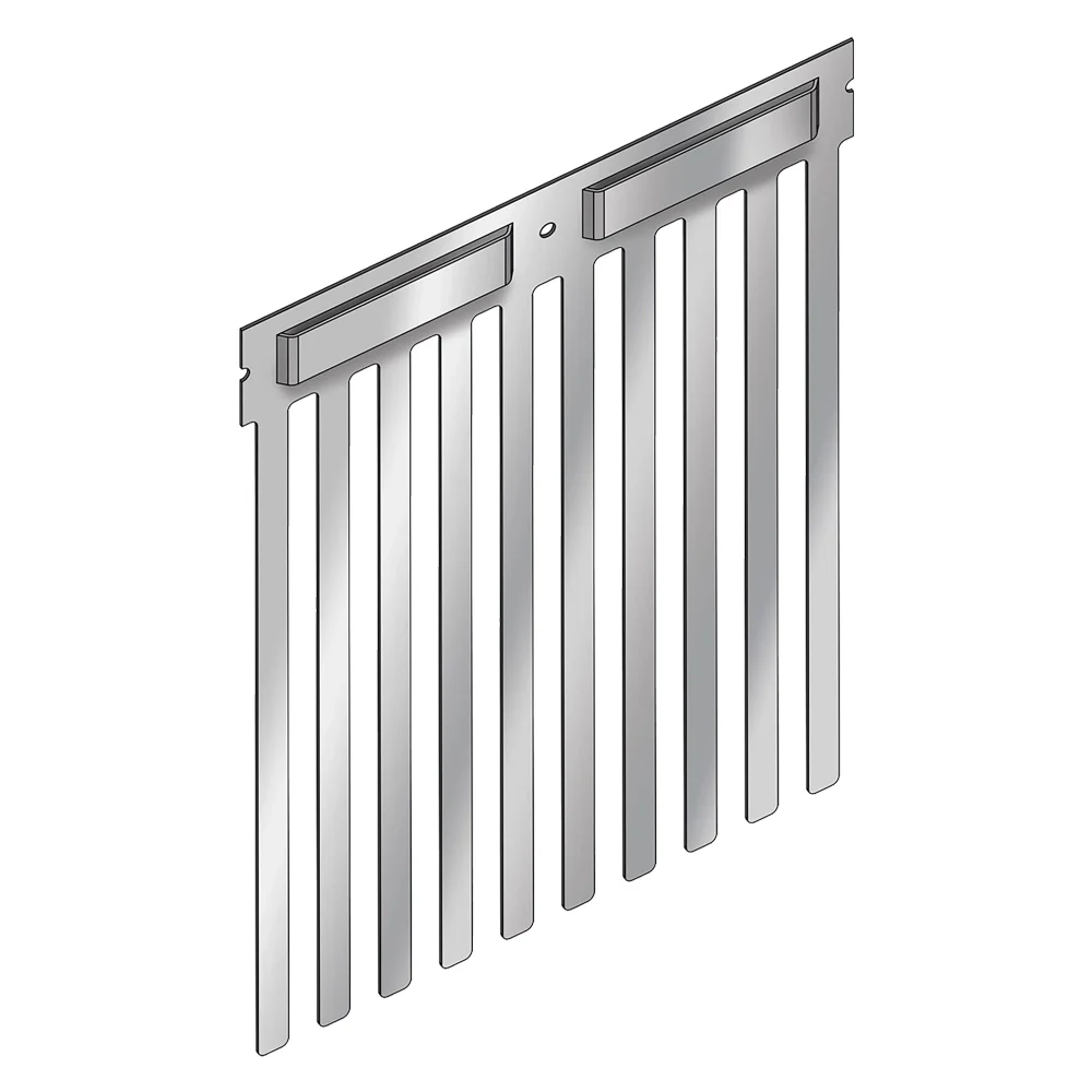 BARRIERA ANTIVOLATILI CORTA PER PANNELLI SOLARI 'BF140' altezza lamelle 200 mm- 5 pezzi  - Senza Marca