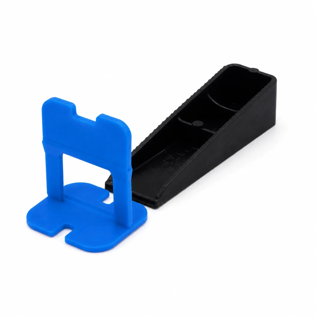 BASE LIVELLANTE CON FERITOIA PER CUNEO fuga 1,5 mm - colore blu  - MADE IN ITALY