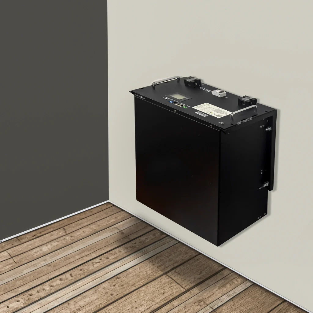 Batteria Accumulo 9.6kWh LiFePO4 48V 200Ah con BMS e Staffe per Inverter Fotovoltaici - Image 3