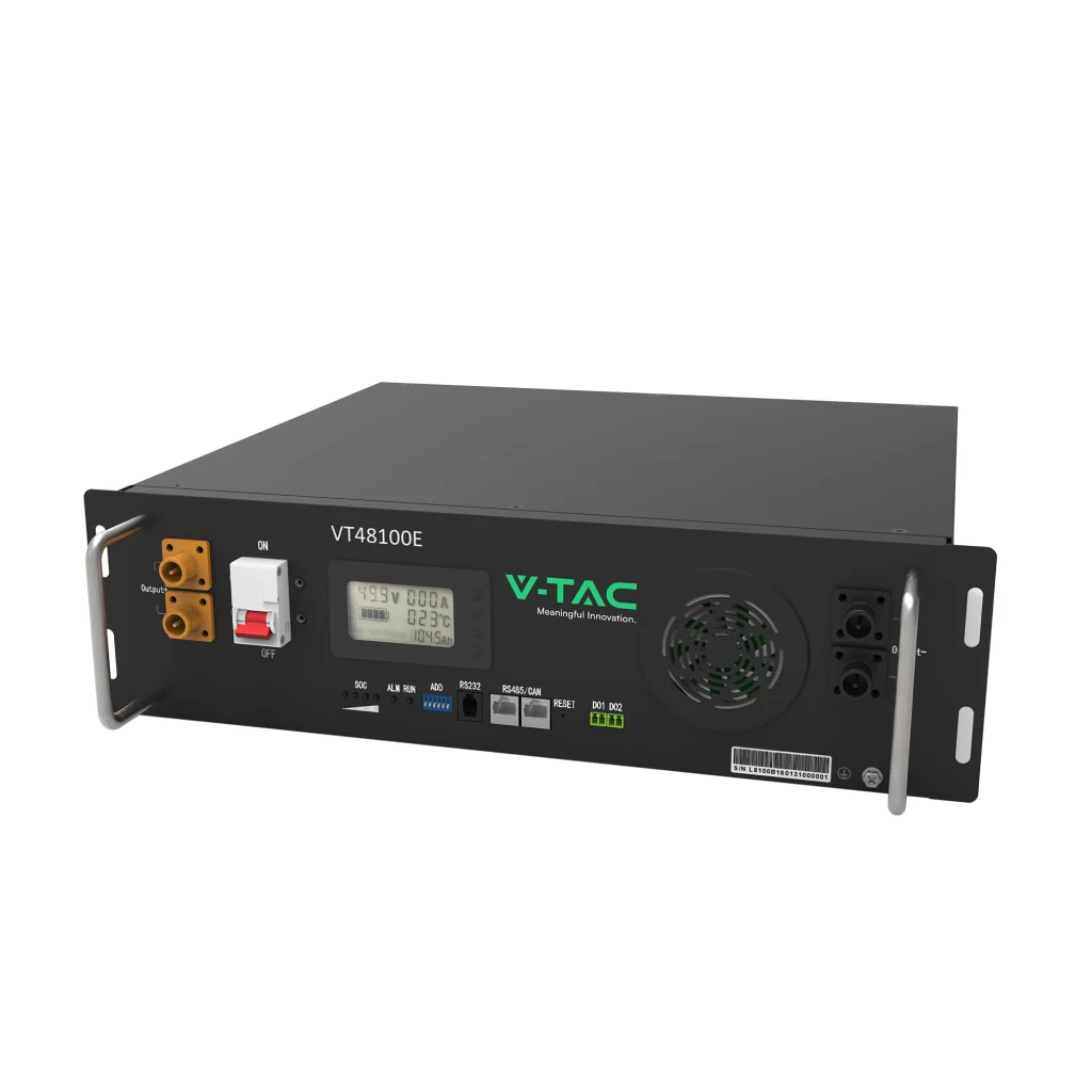 Batteria di Accumulo Per Fotovoltaico, Litio-Ferro-Fosfato LiFePO4, BMS Integrato CEI 0-21, Garanzia 10 Anni (5.12KWh 51.2V 100Ah Da Rack) - Image 3