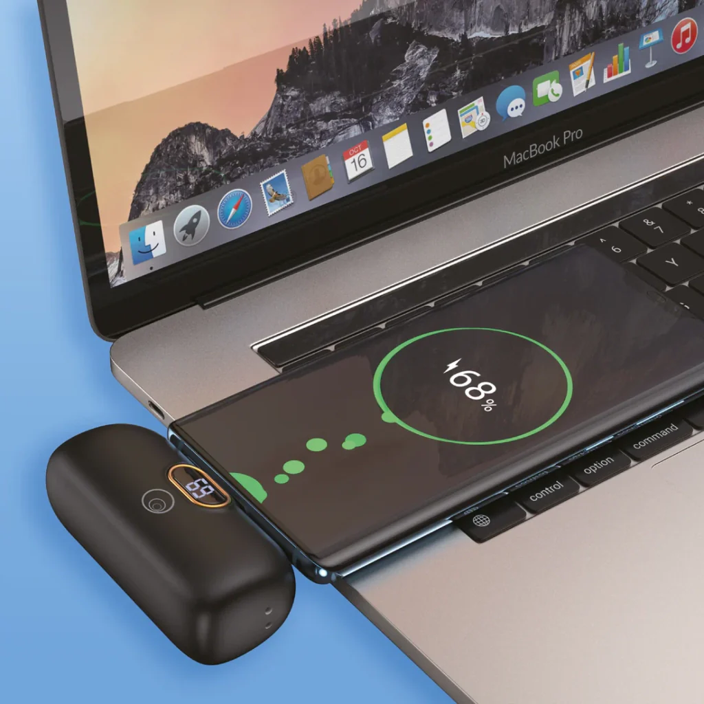BATTERIA PORTATILE 'MINI POWER BANK' MOD. LS93 5000 mAh - nero  - LOSTECH - Image 3