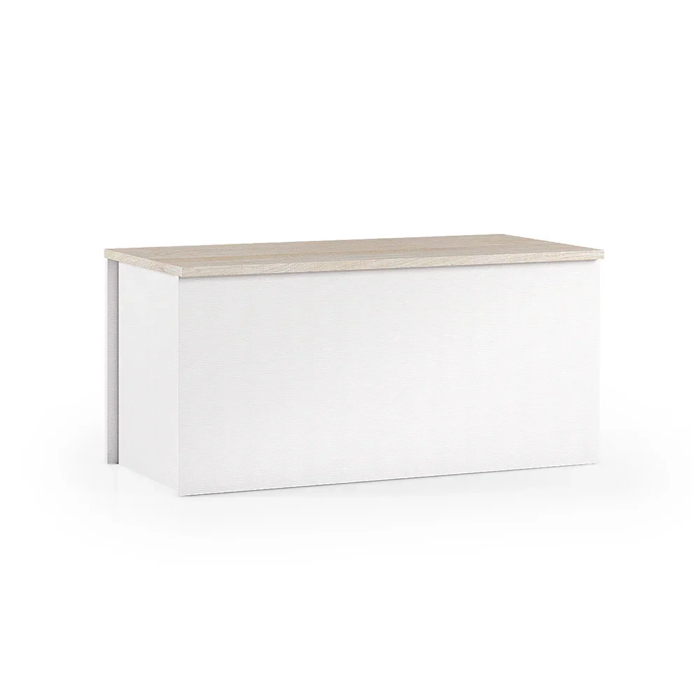 BAULE HALLWAY 90X45XH45CM BIANCO/ROVERE.