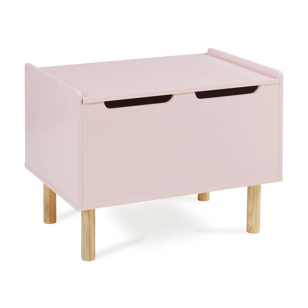 Baule per Giocattoli Virer Cassapanca per Cameretta 60 x 40 x 45 cm - Rosa [en.casa] - Image 2