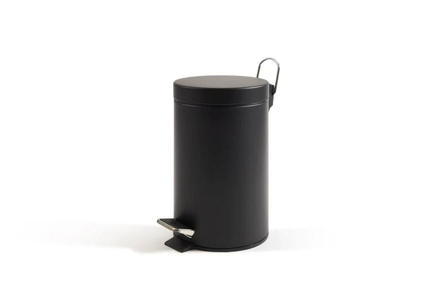 Perfetto 0446C bidone per la spazzatura 5 L Rotondo Acciaio Nero - Image 3