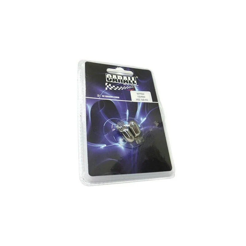 Blister 2 Lampade T10 W5W 12V 5W Arancione Frecce Laterali Cromate Invisibili Auto - Image 3