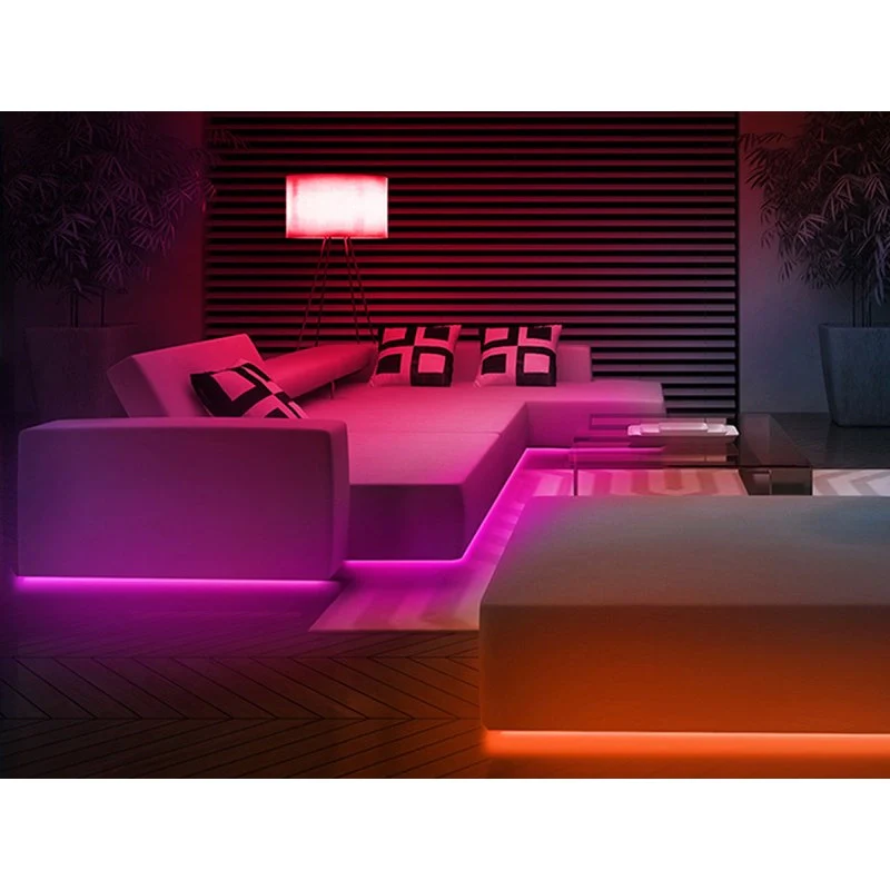 Bobina Striscia 100M Striscia Led 220V RGB IP65 Passo 12mm 12W/M Tagliabile 100cm Doppia Fila 120 smd 5050/m
