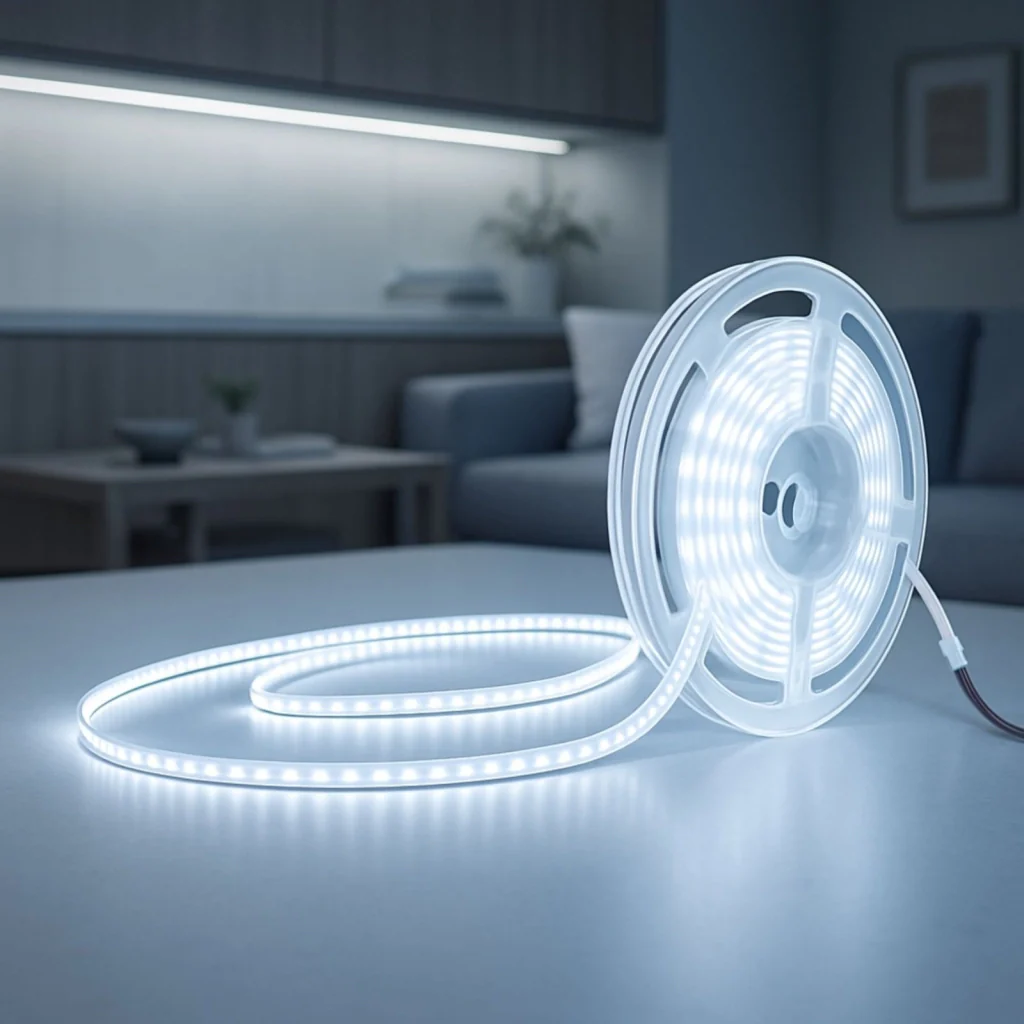 Bobina Striscia Led Slim da 4mm, 24V 16W/M 160SMD/M, Tagliabile ogni 5cm da 8 SMD 2216, IP20, Efficienza 110lm/W, CRI>90, Disponibili 3000K 4000K 6500K (Bianco Freddo 6500K) - Image 3