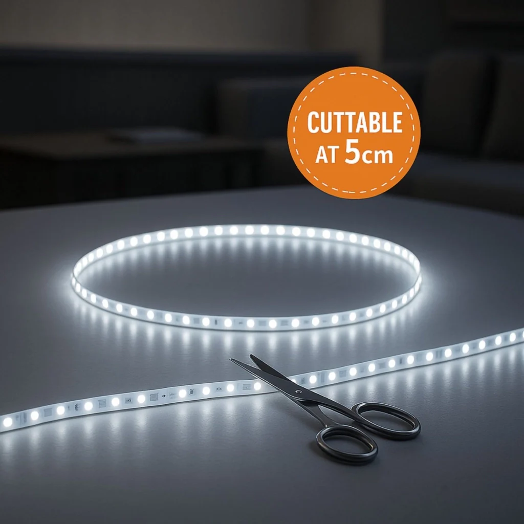 Bobina Striscia Led Slim da 4mm, 24V 16W/M 160SMD/M, Tagliabile ogni 5cm da 8 SMD 2216, IP20, Efficienza 110lm/W, CRI>90, Disponibili 3000K 4000K 6500K (Bianco Freddo 6500K) - Image 4