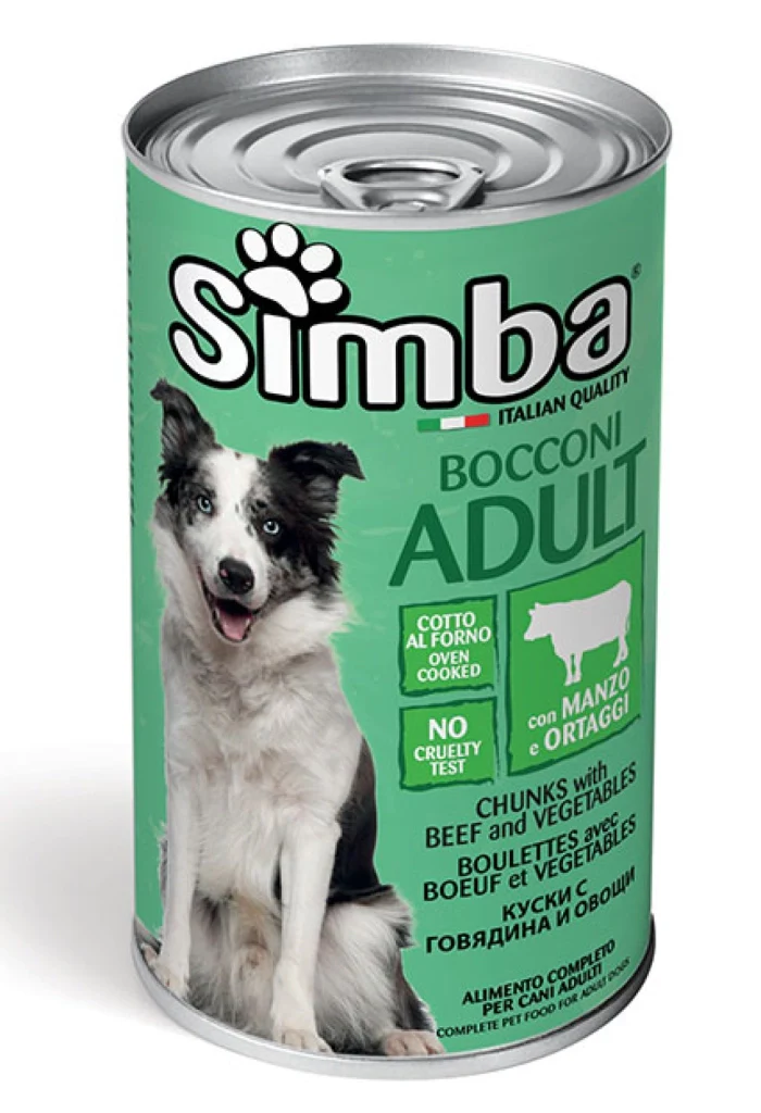 BOCCONI PER CANI 'SIMBA' manzo e ortaggi - gr 1230- 12 pezzi  - MONGE
