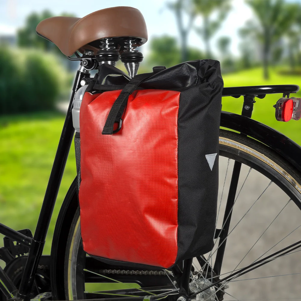 Borsa per Bicicletta Capacità 15 L Bagaglio Bici Ciclismo Impermeabile Rosso - Image 4