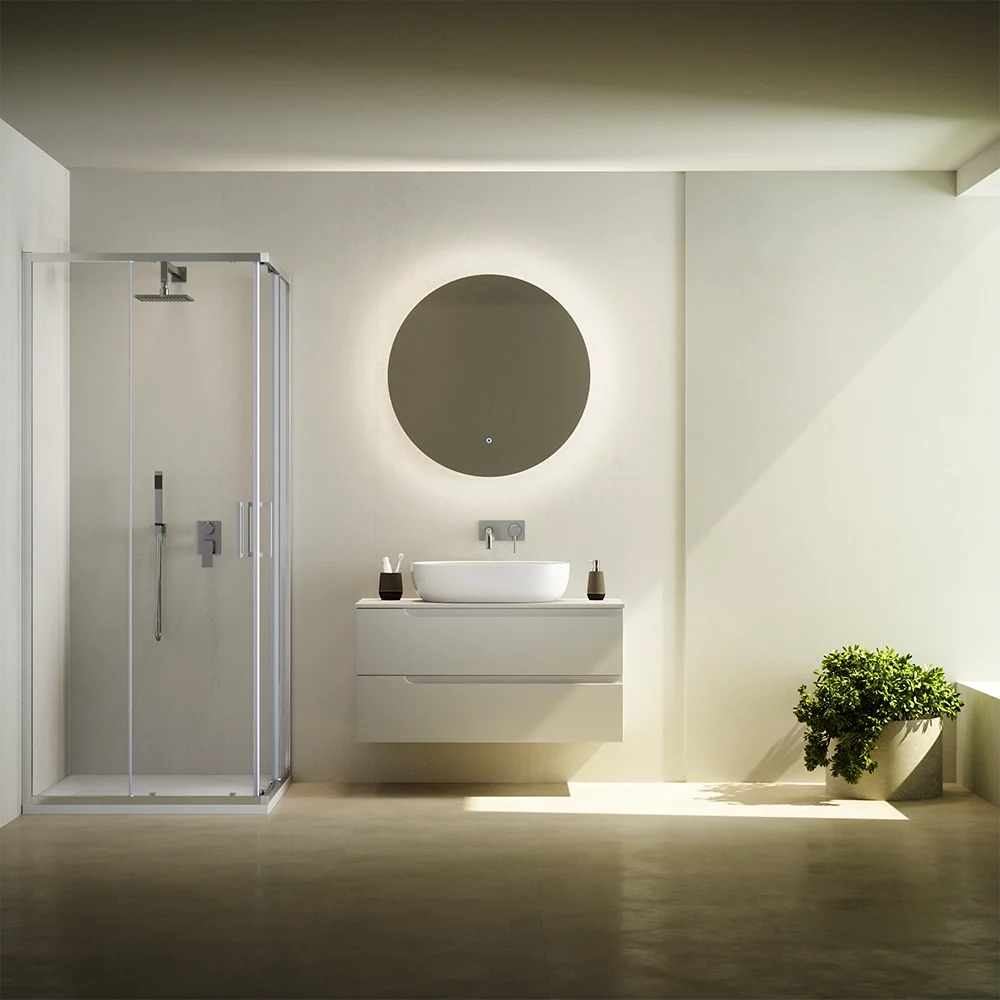 Box doccia  80x100 cm scorrevole vetro 6mm trasparente con trattamento anticalcare h195cm scorrevole | Aruba - Image 3