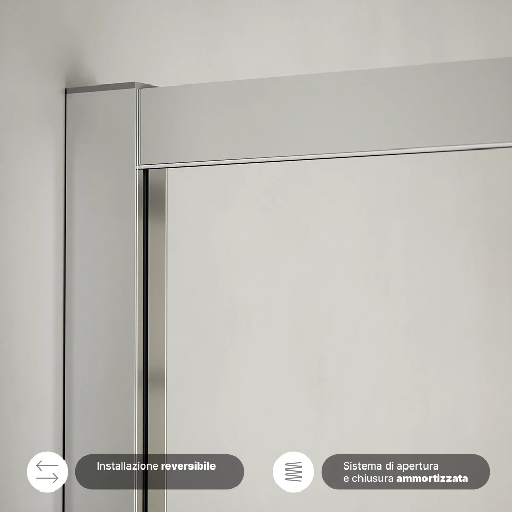 Box doccia  80x100 cm scorrevole vetro 6mm trasparente con trattamento anticalcare h195cm scorrevole | Aruba - Image 7