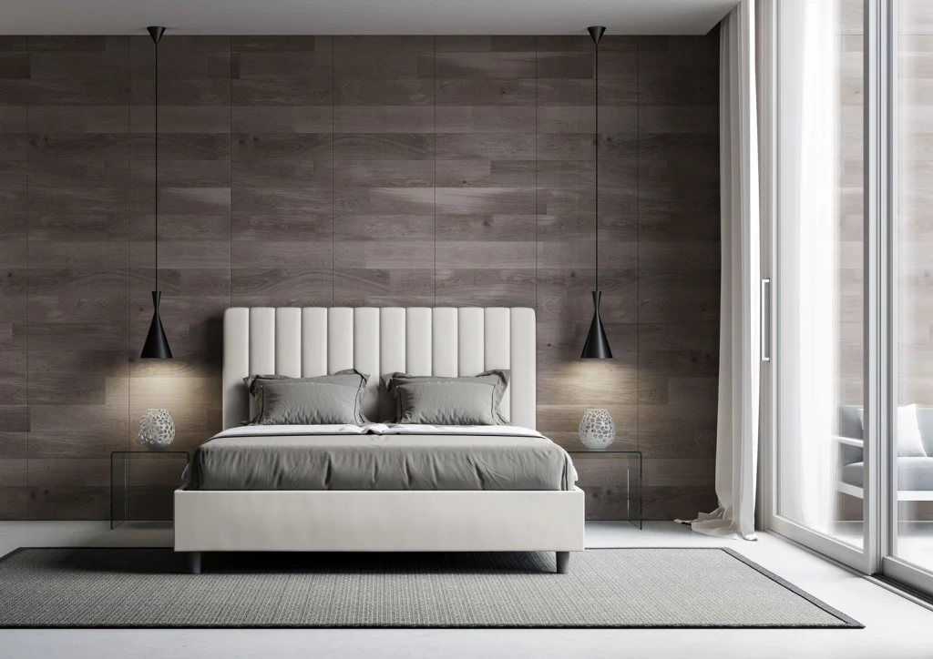 BS COM Letto queen size contenitore imbottito 150x190 similpelle bianco - Image 3