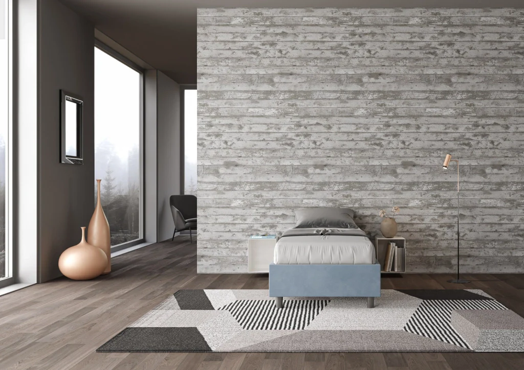 BS COM Letto singolo con rete imbottito 80x190 microfibra azzurro - Image 4