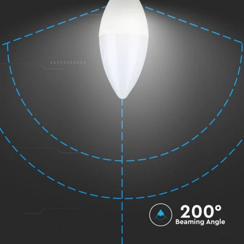 Lampadina LED Chip Samsung E14 C37 5,5W a Candela Dimmerabile SKU-20045, Disponibili 3000K 4000K 6400K (Bianco Neutro 4000K)