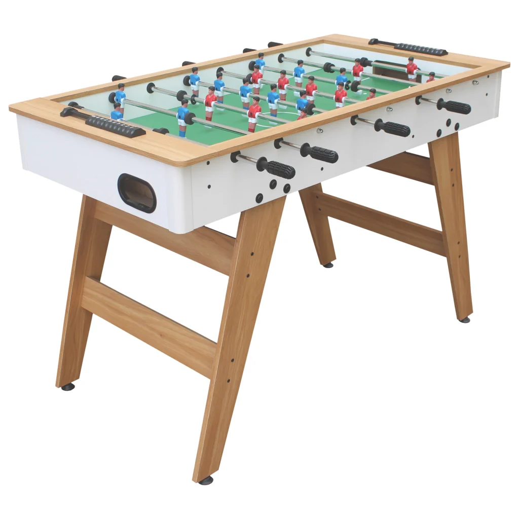 Calciobalilla 120cm bianco e legno
