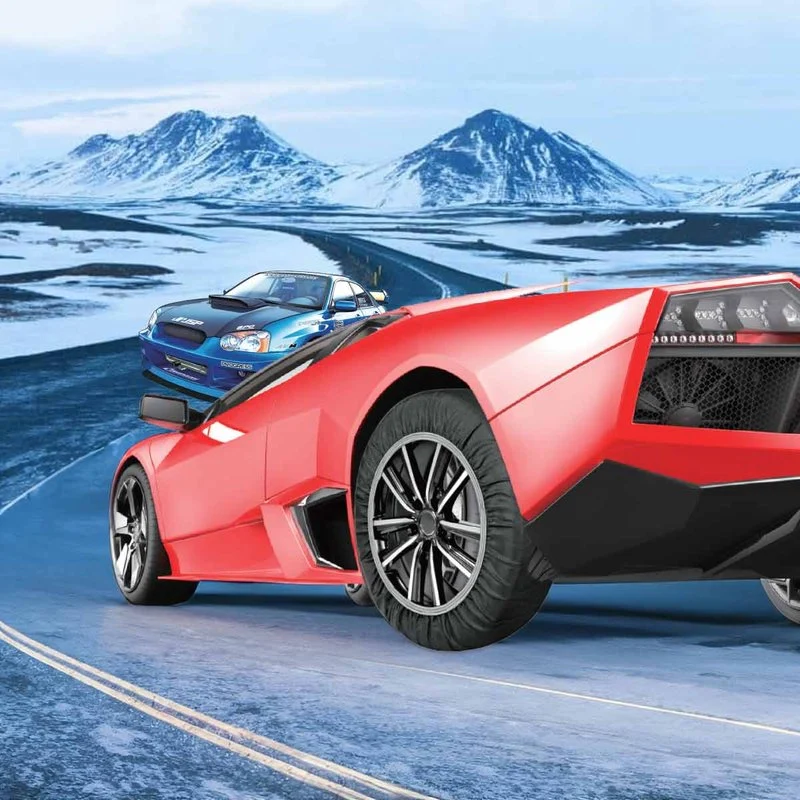 Calze Da Neve per Auto Omologate EN 16662-1-2020 Colore Nero Misura XXXL Catena Tessile Per Pneumatici - Image 2