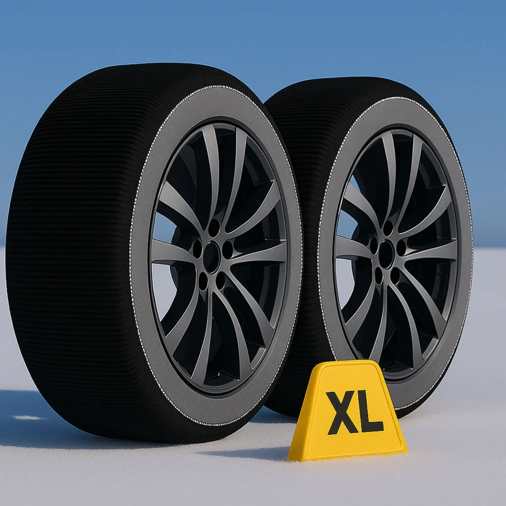 Calze Da Neve per Auto Omologate EN 16662-1 2020 Modello Nero Standard Misura XL - Image 6
