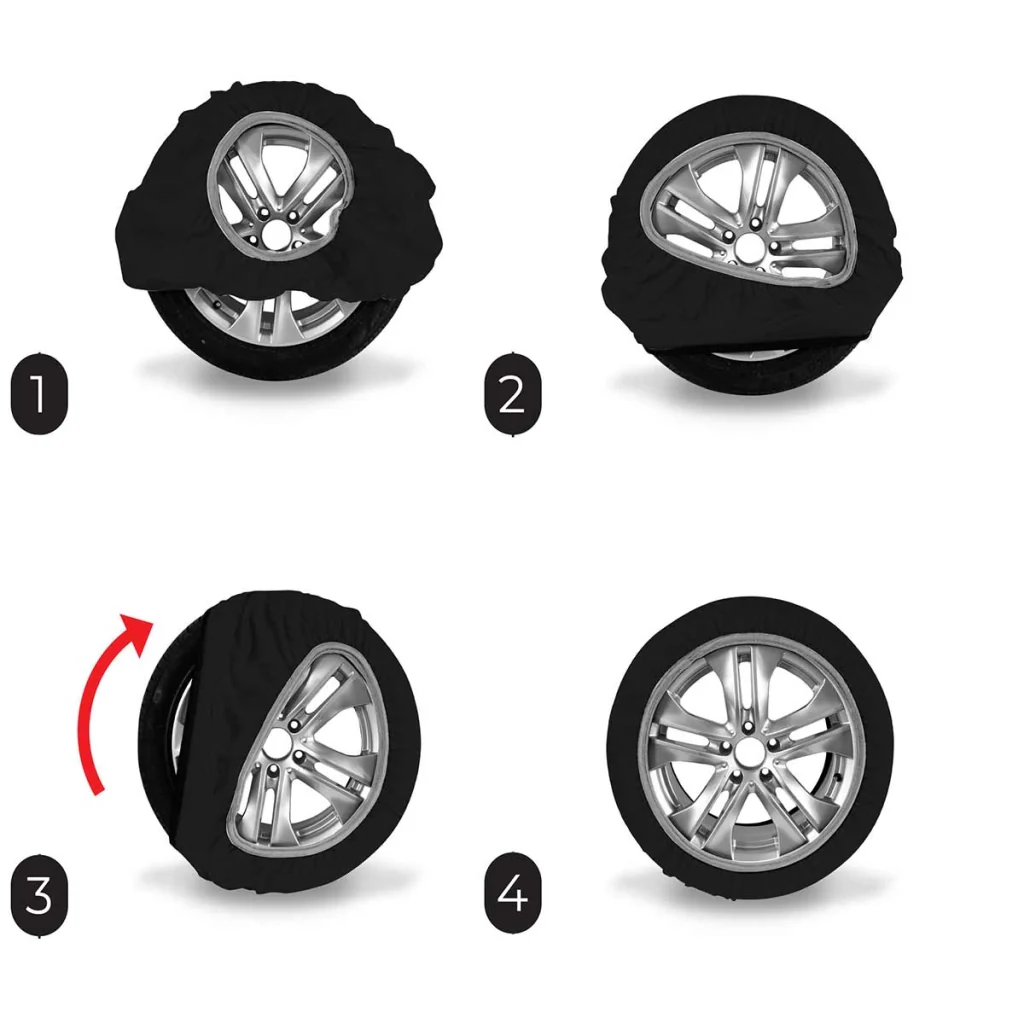 Calze Da Neve per Auto Omologate EN 16662-1 2020 Modello Nero Standard Misura XS - Image 2