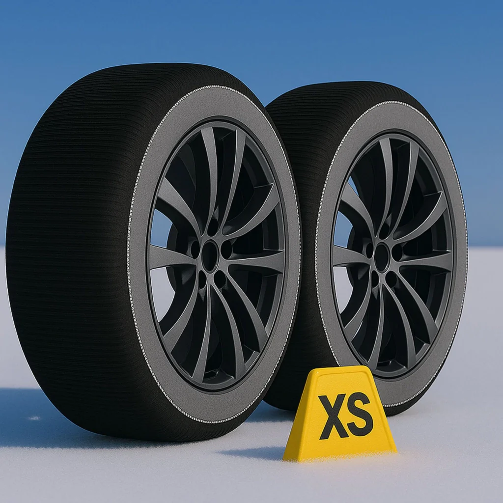 Calze Da Neve per Auto Omologate EN 16662-1 2020 Modello Nero Standard Misura XS - Image 6