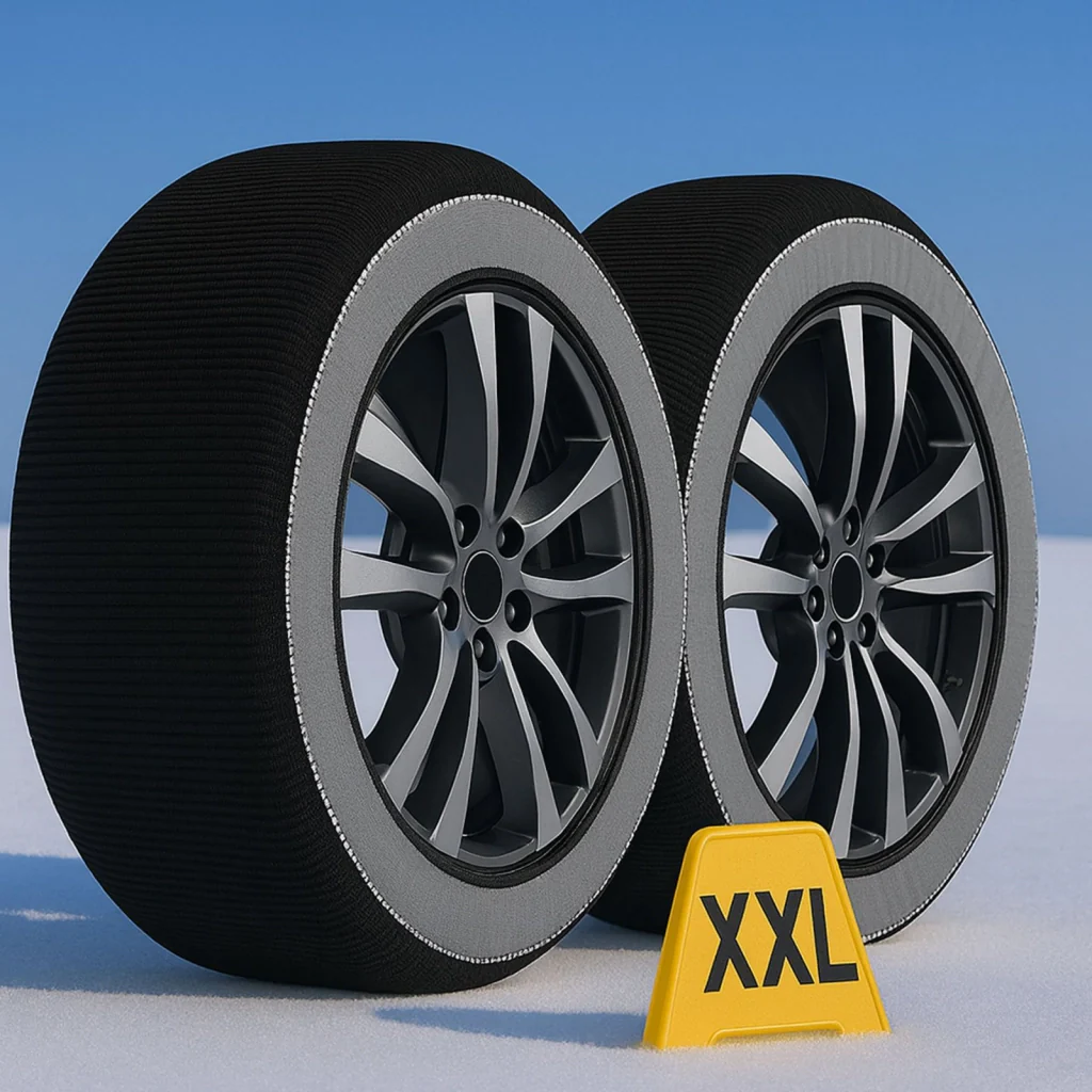 Calze Da Neve per Auto Omologate EN 16662-1 2020 Modello Nero StandardMisura XXL - Image 6
