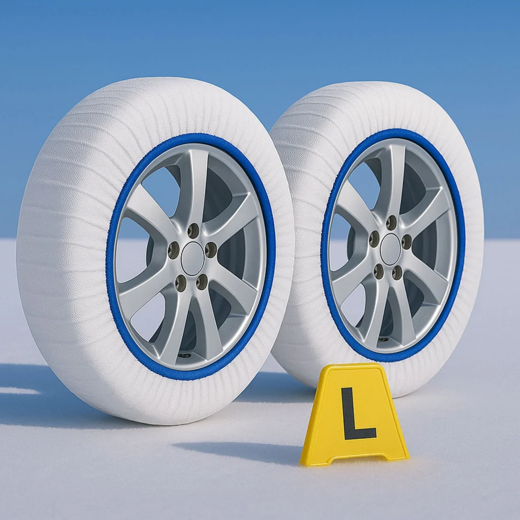 Calze Da Neve per Auto Omologate EN 16662-1 Modello Bianco Standard Misura L - Image 6