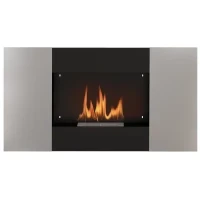 Camino a Bioetanolo 0.9L da Parete in Acciaio Inox, 100x15x54 cm, Nero e Argento - Image 10