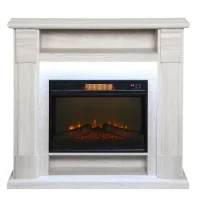 Camino Elettrico 1800W Regolabile con Fiamma 3D, Ripiano, Timer e Telecomando, 105x27x97 cm, color Legno - Image 10