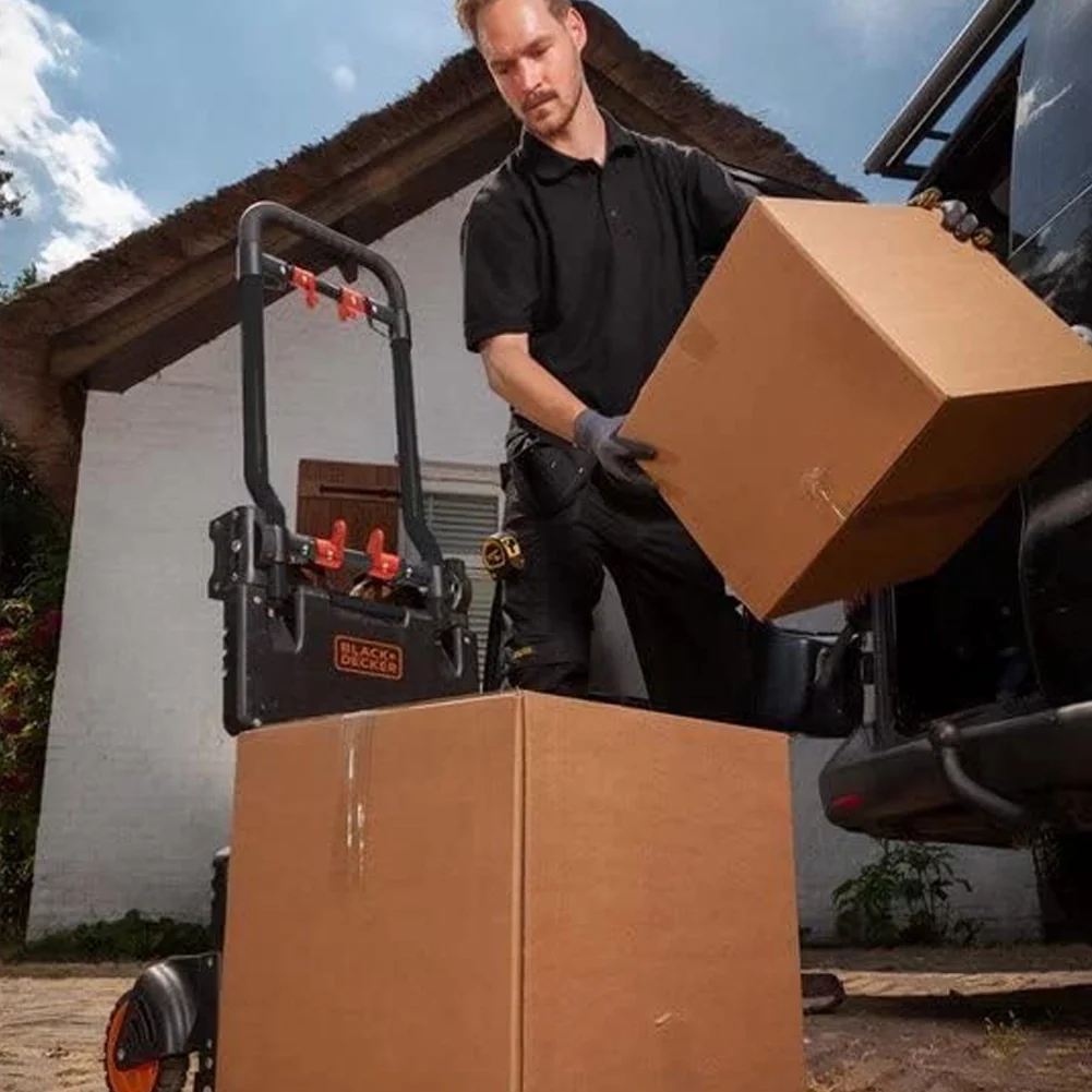 Carrello 2-in-1 Pieghevole con Piattaforma Carrellino Trasporto Pacchi Max 120kg - Image 8