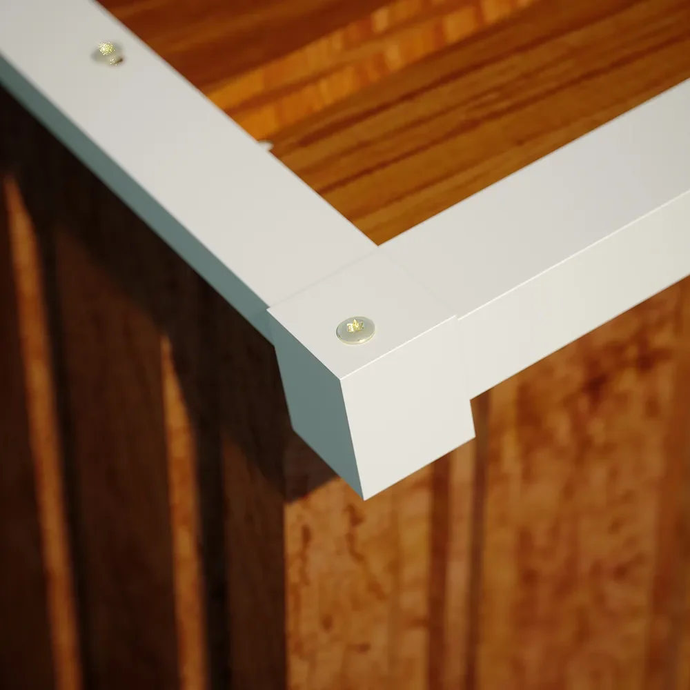 Casetta da giardino in acciaio zincato effetto legno 5,96x3,56xh2,17m -258kg - 21,2 metri quadri - Image 8