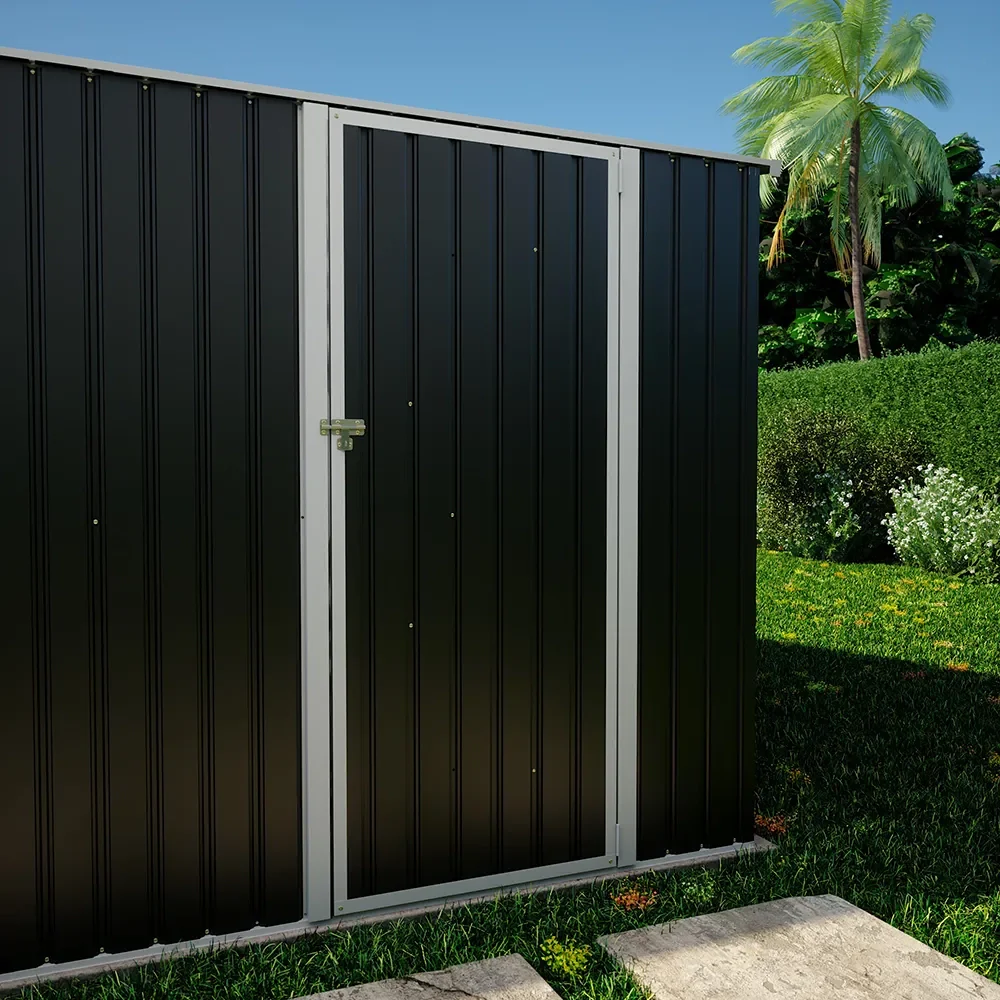 Casetta da giardino in acciaio zincato nero 5,96x3,56xh2,17m -258kg - 21,2 metri quadri - Image 3