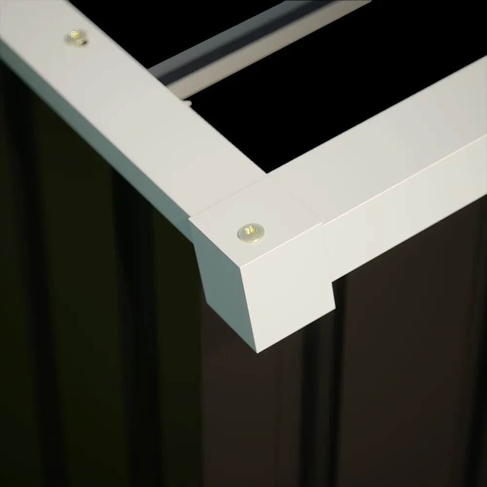 Casetta da giardino in acciaio zincato nero 5,96x3,56xh2,17m -258kg - 21,2 metri quadri - Image 8