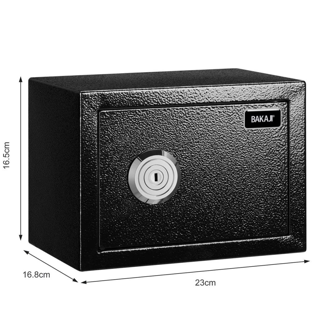 Cassaforte di sicurezza Acciaio Meccanica con chiave doppia serratura 17x23x17cm - Image 8