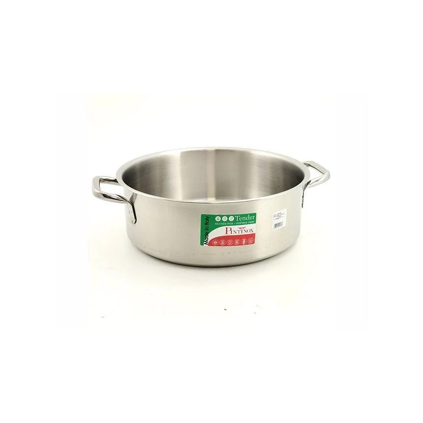Casseruola bassa per induzione con 2 manici in acciaio inox Diametro 36 cm - Image 2