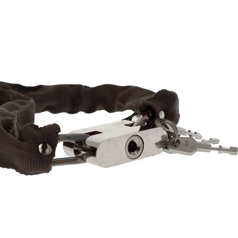 Catena Antifurto Moto Con 3 Chiavi 5X1000mm Lucchetto Per Bicicletta Cancello - Image 4