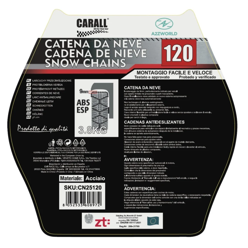 Catena Da Neve 9mm KNS120 Gruppo 120 Omologato ONORM V5117 - Image 2