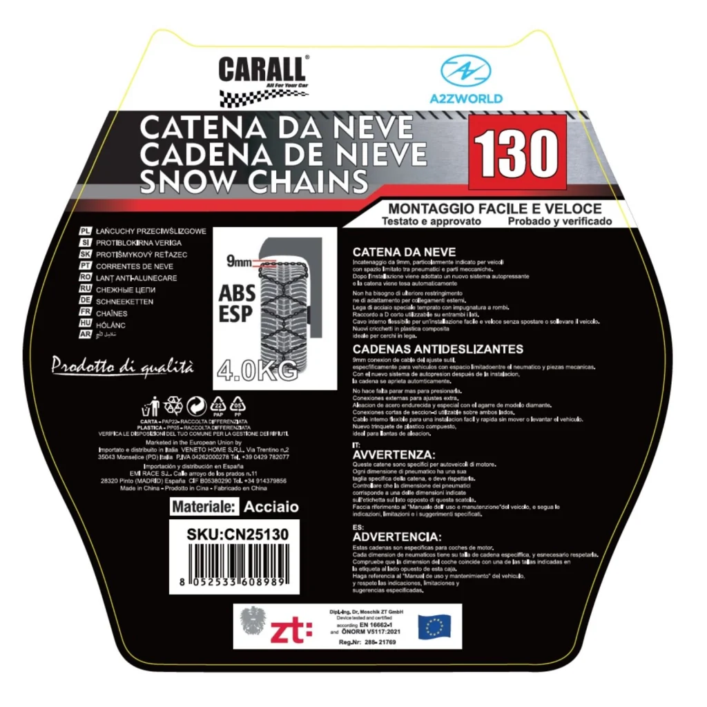 Catena Da Neve 9mm KNS130 Gruppo 130 Omologato ONORM V5117 - Image 2
